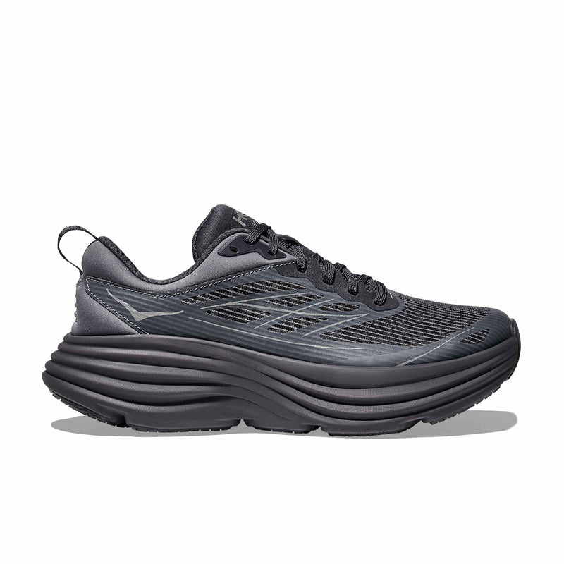 Hoka Unisex Bondi 8 TS Caged (Charcoal Grey/Grey Skies) - August Shop