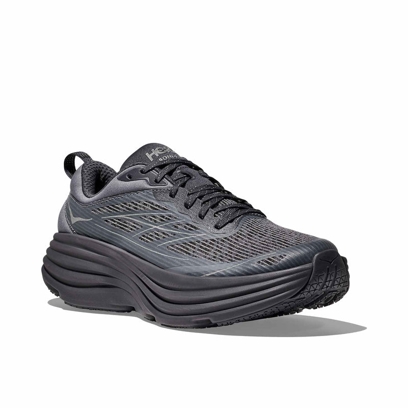 Hoka Unisex Bondi 8 TS Caged (Charcoal Grey/Grey Skies) - August Shop