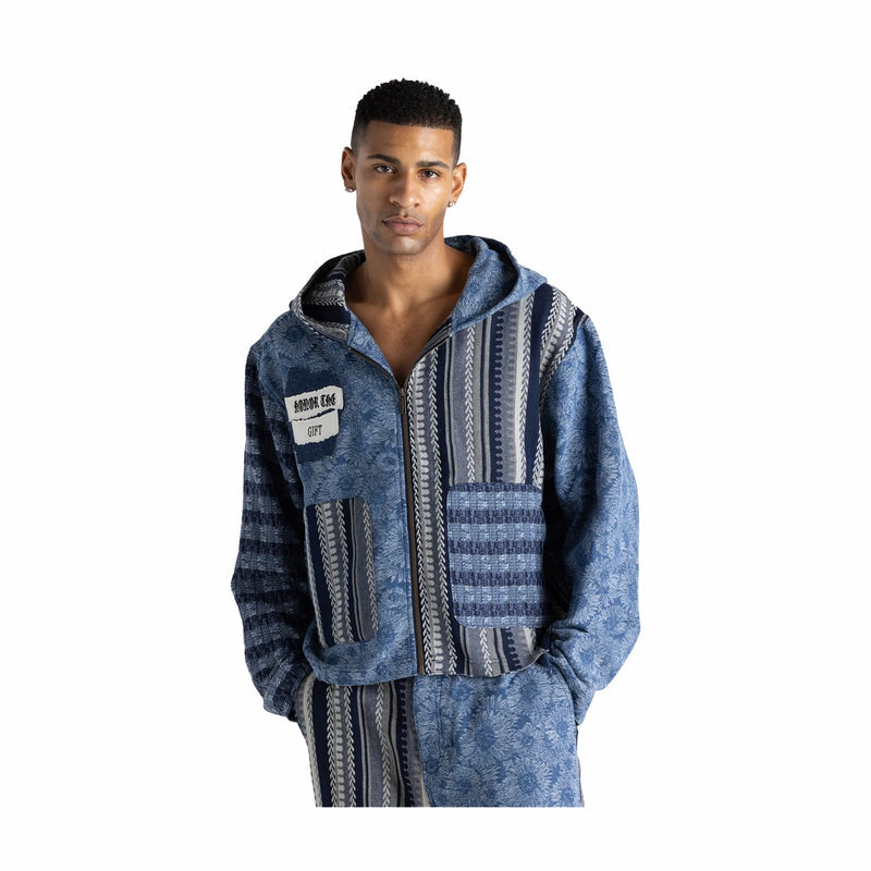 Honor The Gift Indigo Tapestry Hoodie (Indigo) - August Shop