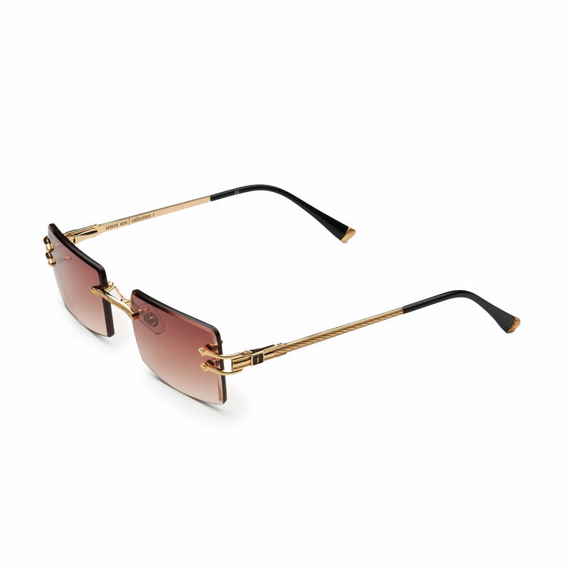 James Oro Brown Tint Authentic II (Brown Tint/Gold Frame) - August Shop