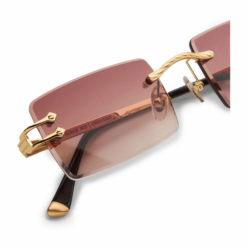 James Oro Brown Tint Authentic II (Brown Tint/Gold Frame) - August Shop