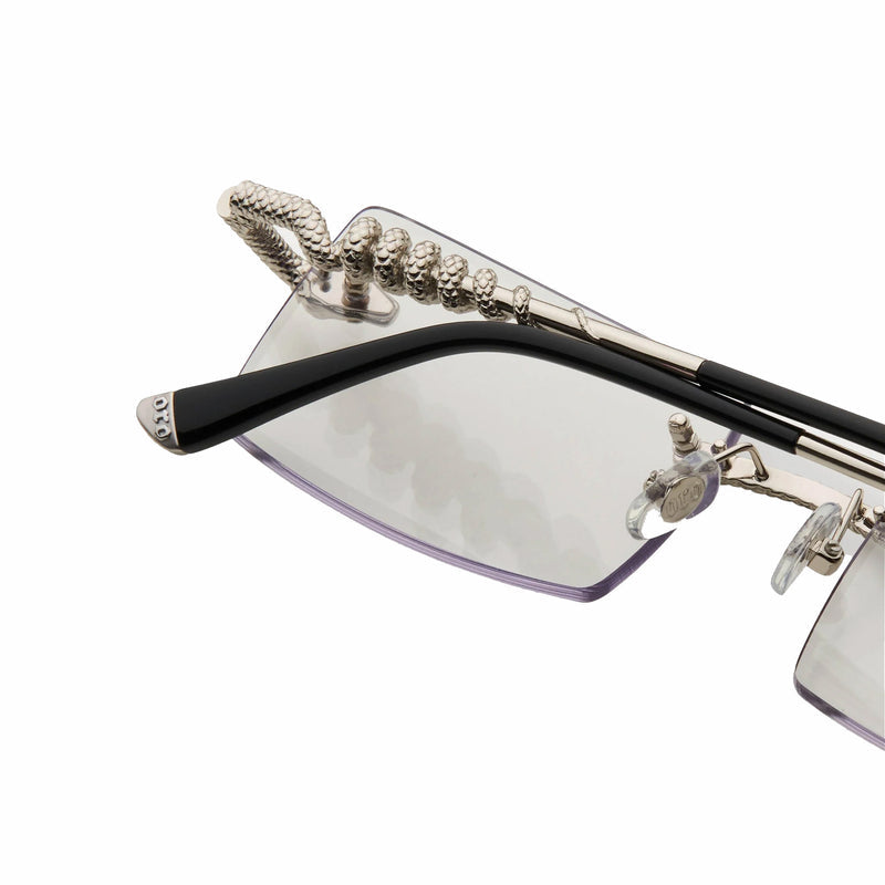James Oro Clear Silver Serpent "Authentic" (Clear Tint/Silver Frame) - August Shop