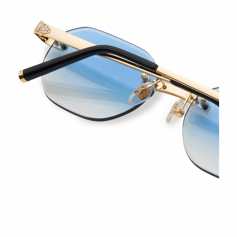 James Oro Iced Blue Tint Opus (Blue Tint/Gold Frame) - August Shop