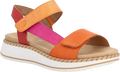 Quarter turn view Women's Remonte Footwear style name Jocelyn 50 in color Kuerbis/ Magenta. Sku: D3J50-38