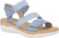 Quarter turn view Women's Remonte Footwear style name Jocelyn 61 in color Bleu/ Ciel. Sku: R6861-12