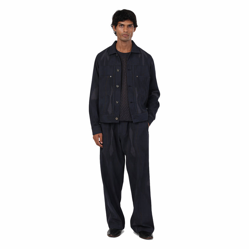 Kardo Kedar Ikat Trousers (Dark Navy) - August Shop