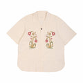Kardo Ronen Embroidered Short Sleeve Shirt (Natural) - August Shop