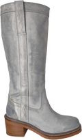 Quarter turn view Women's Frye Footwear style name Kate Pull On in color Sky. Sku: FR42212-SKY