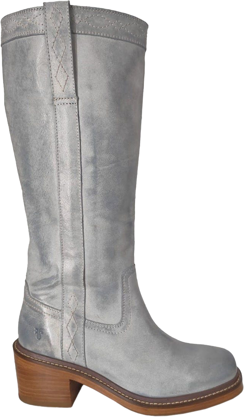 Quarter turn view Women's Frye Footwear style name Kate Pull On in color Sky. Sku: FR42212-SKY