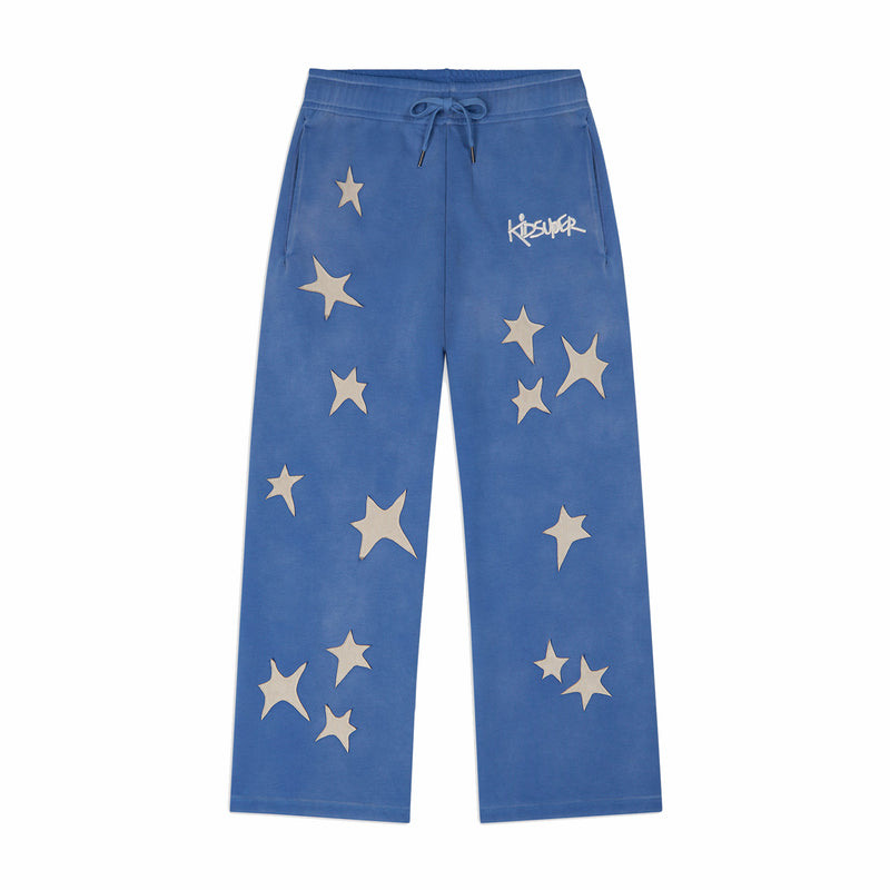 Kidsuper Stars Patchwork Sweatpants (Blue) - August Shop