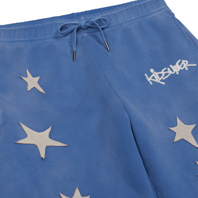 Kidsuper Stars Patchwork Sweatpants (Blue) - August Shop
