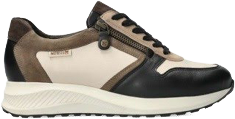 Quarter turn view Women's Mephisto Footwear style name Kim in color Black Fog. Sku: KIM7834