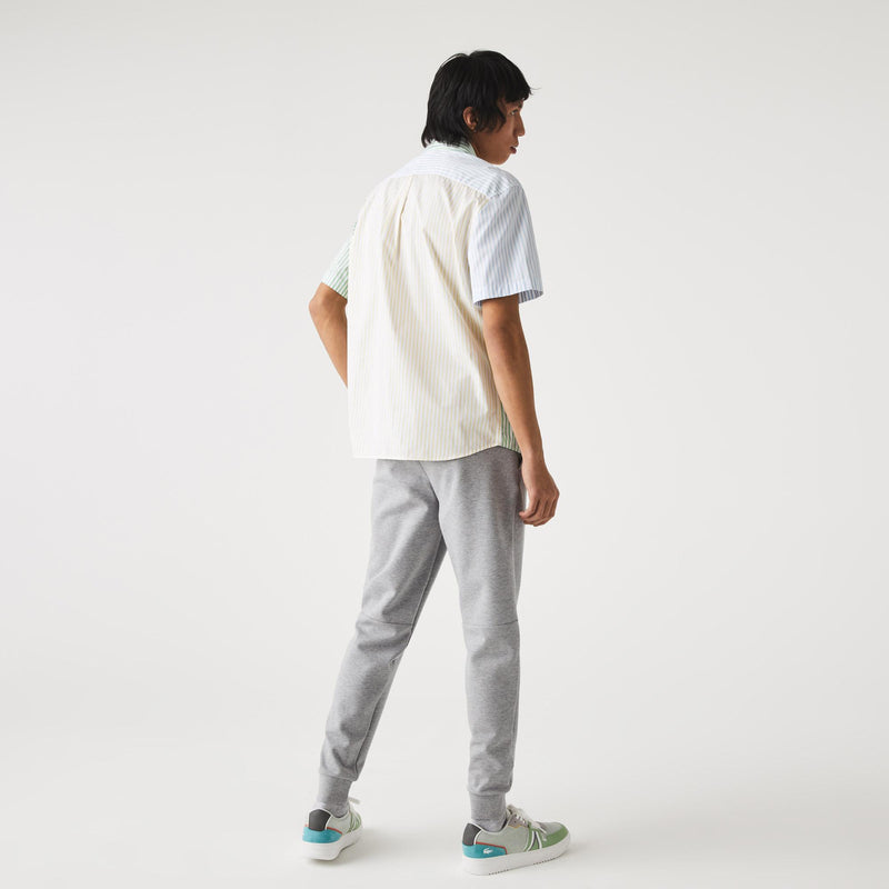 Lacoste Grey Chine Slim Fit Heathered Cotton Blend Tracksuit Trousers