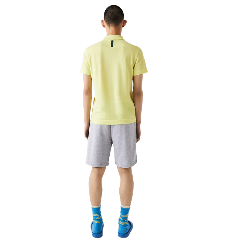 Lacoste Grey/Light Blue Oversized Croco Print Organic Cttn Fleece Shorts