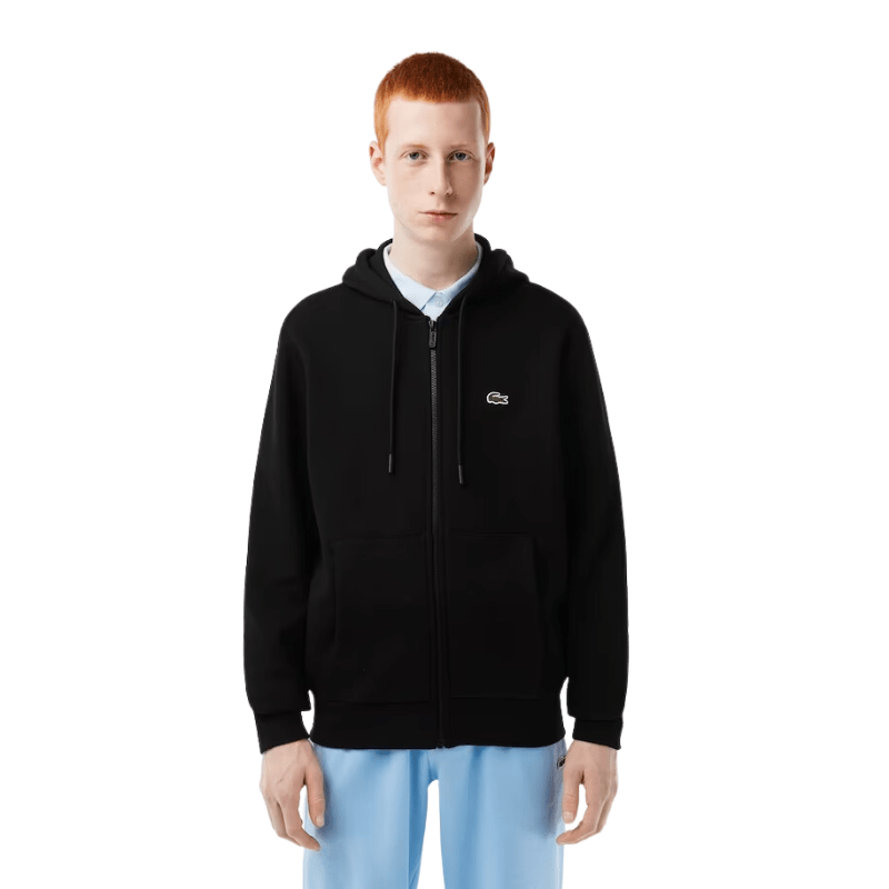 Lacoste Apparel Lacoste Kangaroo Pocket Zip-Up Fleece Hoodie - Men's