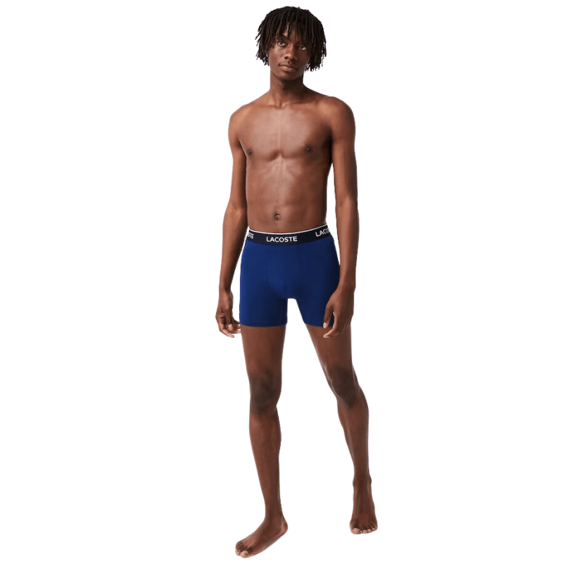 Lacoste Underwear Lacoste Lettered Waist Long Stretch Cotton Boxer - Men's