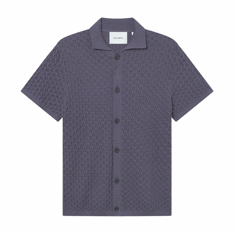 Les Deux Gespertus S/S Knit Shirt (Greystone) - August Shop