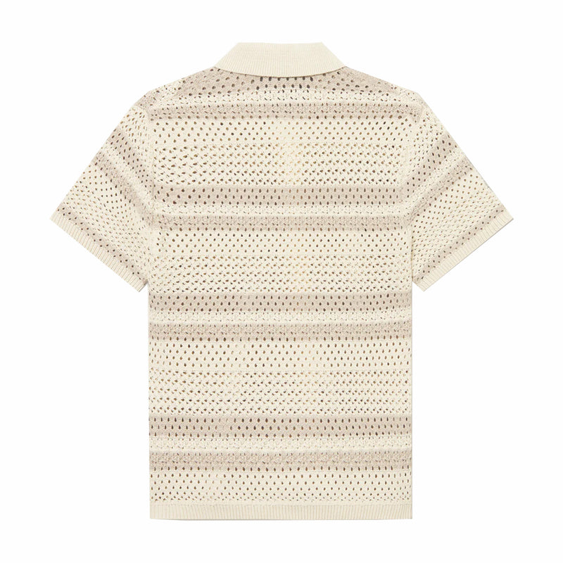 Les Deux Gianni Sort Sleeve Knit Shirt (Ivory) - August Shop
