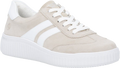 Quarter turn view Women's Remonte Footwear style name Levke 00 in color Pebble/ Weiss. Sku: D3E00-60