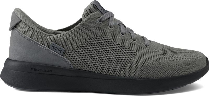 Quarter turn view Men's Kizik Footwear style name Lima 2 Double Wide in color Smoked Pearl/ Black. Sku: MLIM2606XW