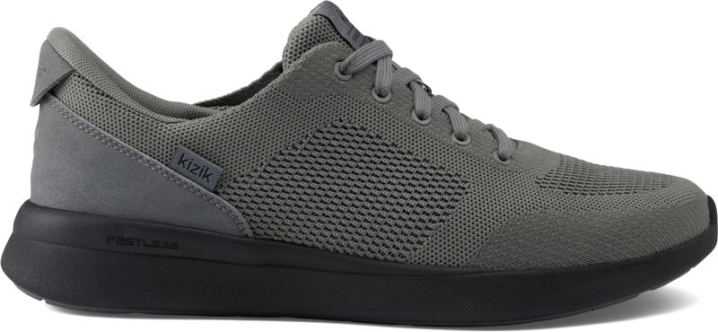 Quarter turn view Men's Kizik Footwear style name Lima 2 Wide in color Smoked Pearl/ Black. Sku: MLIM2606W