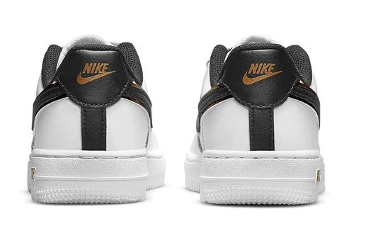 Little Kid's Air Force 1 LV8 White/Black-Metallic Gold (DM3386 100)