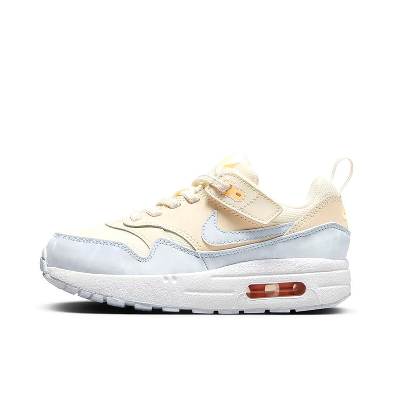 Little Kid's Air Max 1 EasyOn Pale Ivory/Football Grey (DZ3308 102)