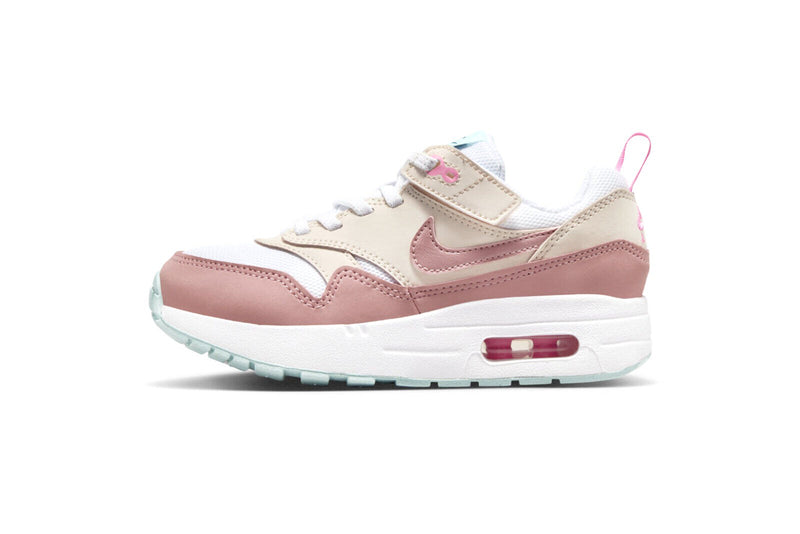 Little Kid's Air Max 1 EasyOn Wht/Rd Strdust-Guava Ice (DZ3308 101)
