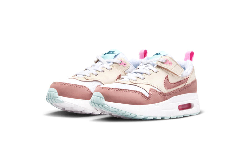 Little Kid's Air Max 1 EasyOn Wht/Rd Strdust-Guava Ice (DZ3308 101)
