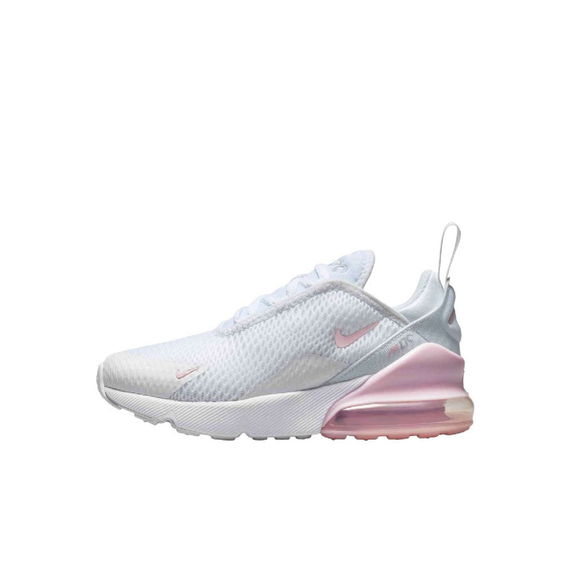 Little Kid's Air Max 270 White/Pink Foam-LT Smoke Grey (AO2372 122)