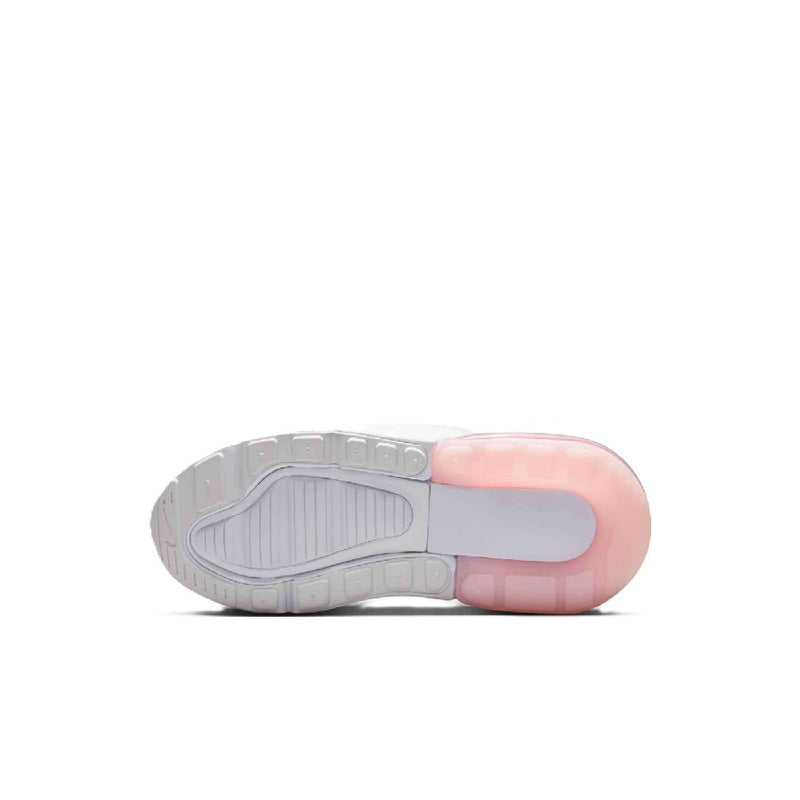 Little Kid's Air Max 270 White/Pink Foam-LT Smoke Grey (AO2372 122)