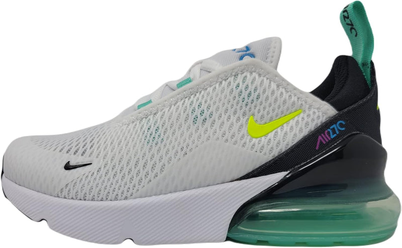 Little Kid's Air Max 270 White/Volt-Black-Laser Blue (DX3348 100)