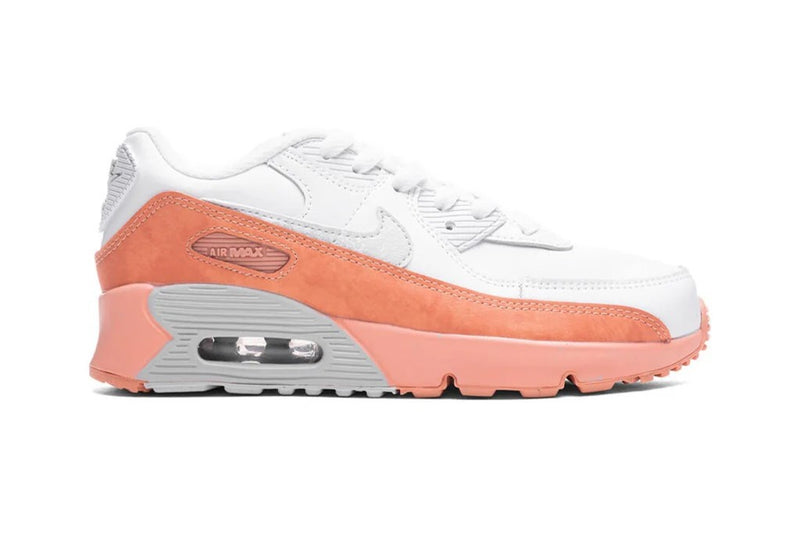 Little Kid's Air Max 90 LTR SE Wht/Aura-Lt Madder Root (DM0957 100)