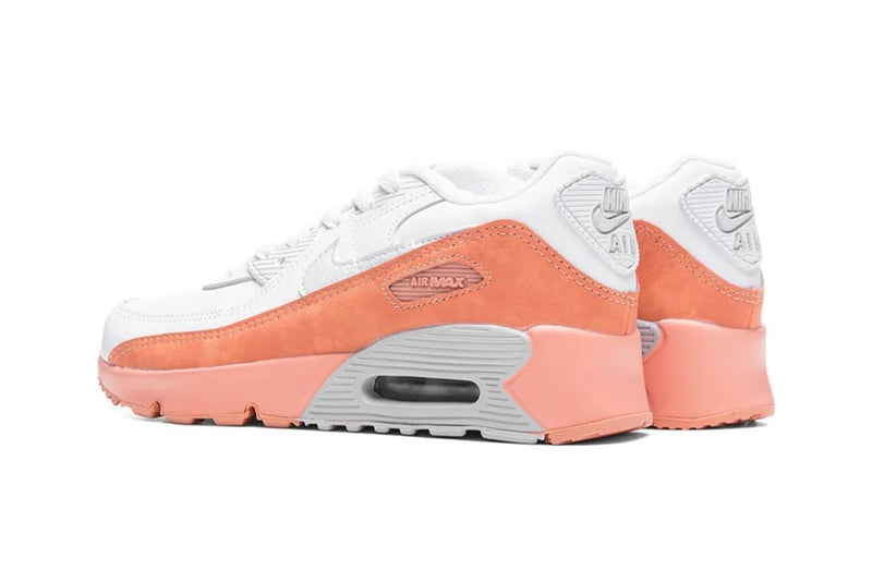 Little Kid's Air Max 90 LTR SE Wht/Aura-Lt Madder Root (DM0957 100)