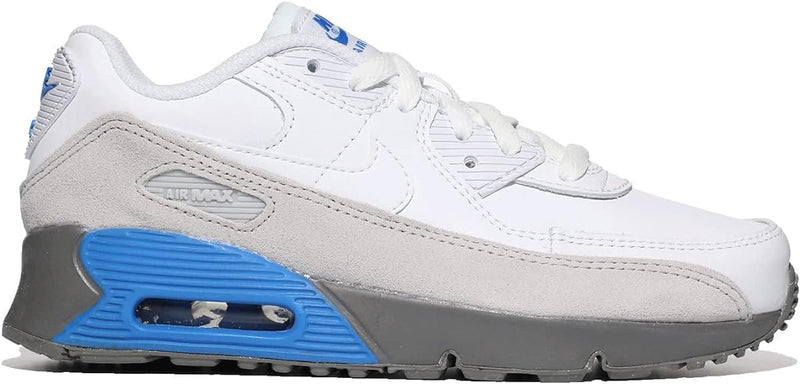 Little Kid's Air Max 90 LTR White/White-Grey Fog (CD6867 118)