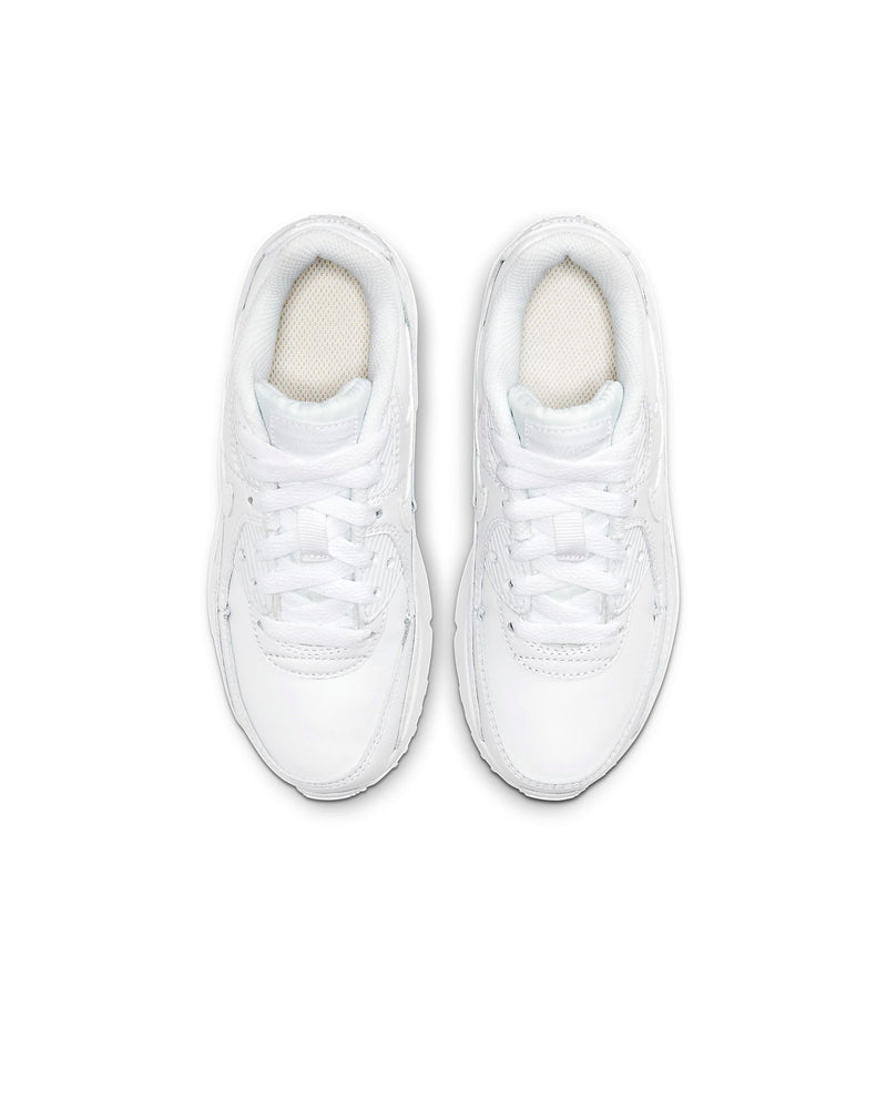 Little Kid's Air Max 90 LTR White/Wht-Metallic Silver (CD6867 100)