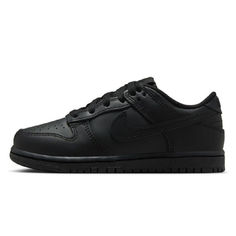 Little Kid's Dunk Low Black/Black-Black (FB9108 009)