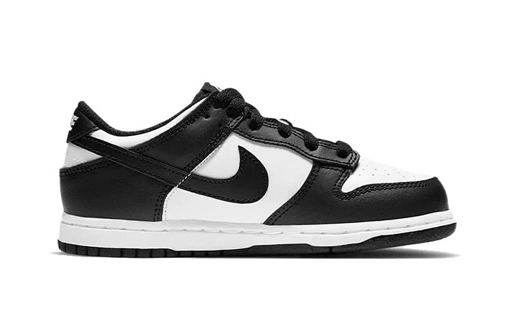 Little Kid's Dunk Low Retro "Panda" White/Black-White (CW1588 100)