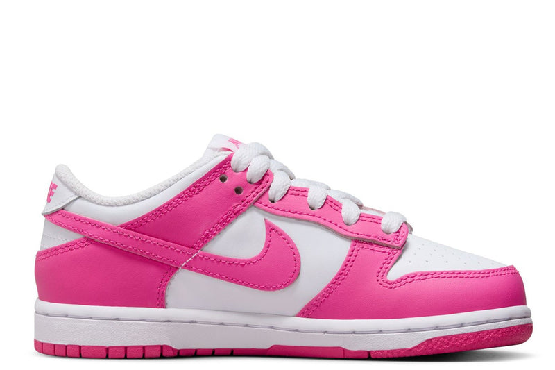 Little Kid's Dunk Low White/Laser Fuchsia (FB9108 102)