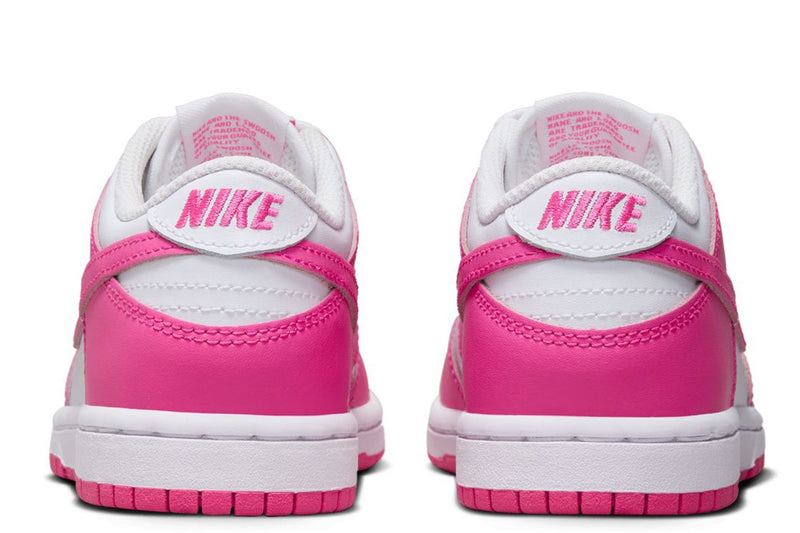 Little Kid's Dunk Low White/Laser Fuchsia (FB9108 102)