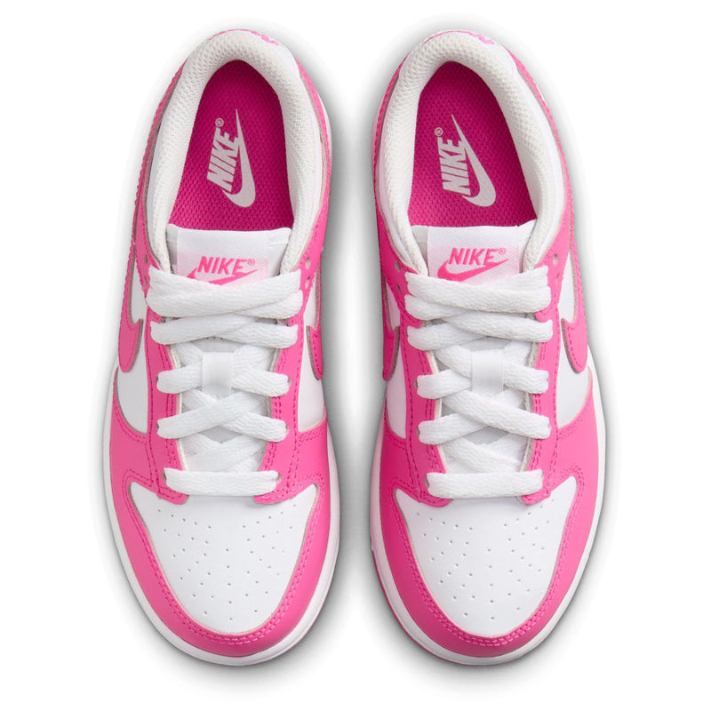Little Kid's Dunk Low White/Laser Fuchsia (FB9108 102)