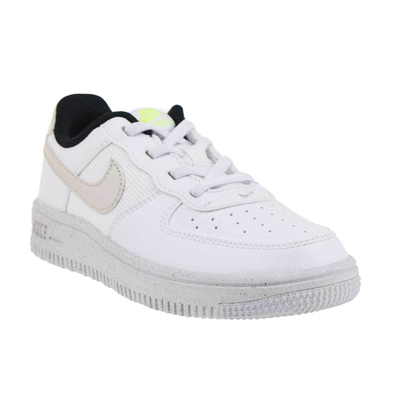 Little Kid's Force 1 Crater NN Wht/Lght Bone-Volt-Blk (DH8696 101)