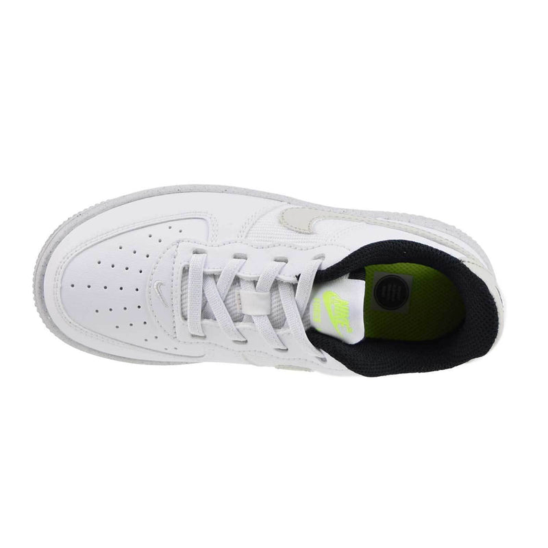 Little Kid's Force 1 Crater NN Wht/Lght Bone-Volt-Blk (DH8696 101)