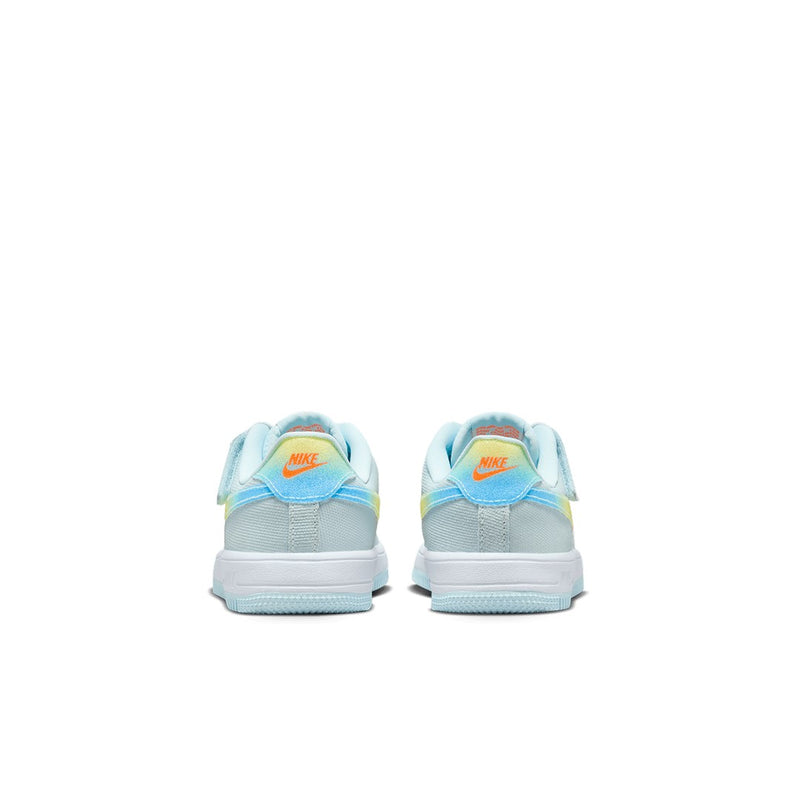 Little Kid's Force 1 Low EasyOn Glacier Bl/Total Orng (HF4783 474)
