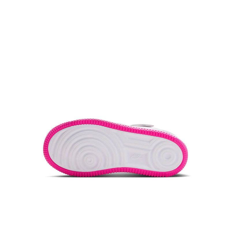 Little Kid's Force 1 Low EasyOn White/Laser Fuchsia (FN0237 102)