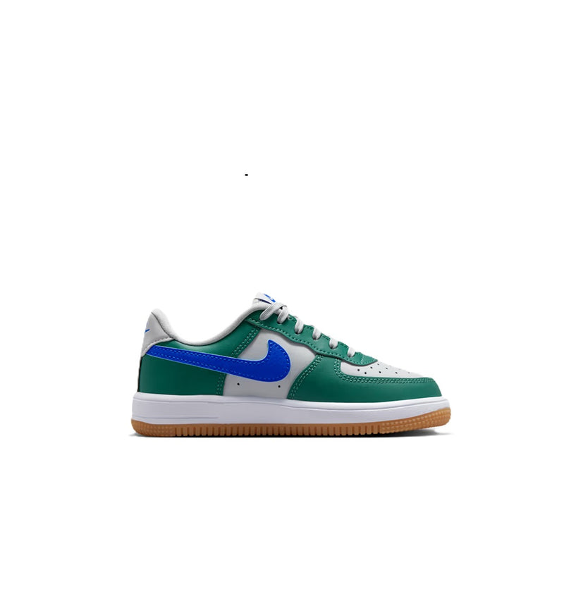 Little Kid's Force 1 Low Lace Grey Fog/Racer Blue (IF1673 011)