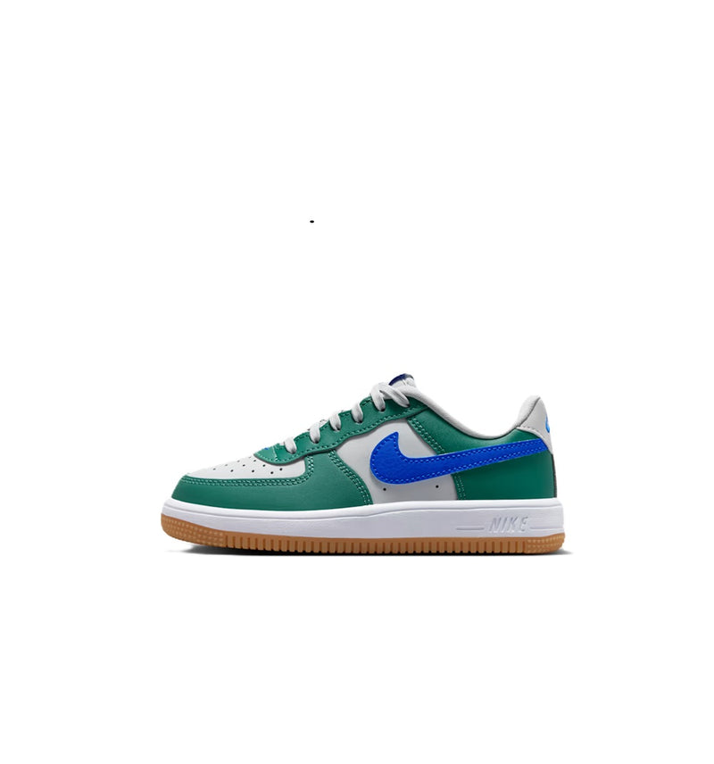 Little Kid's Force 1 Low Lace Grey Fog/Racer Blue (IF1673 011)