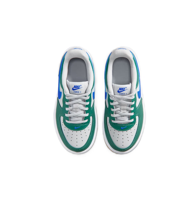 Little Kid's Force 1 Low Lace Grey Fog/Racer Blue (IF1673 011)