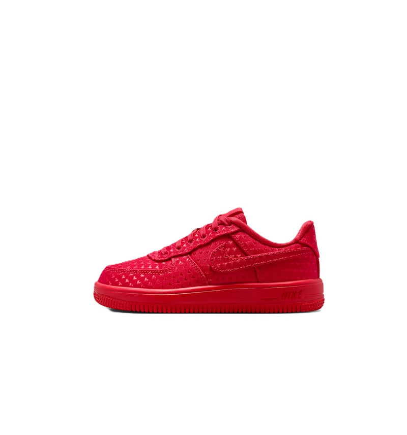 Little Kid's Force 1 Low Lace 'Valentine's Day' University Red/University Red