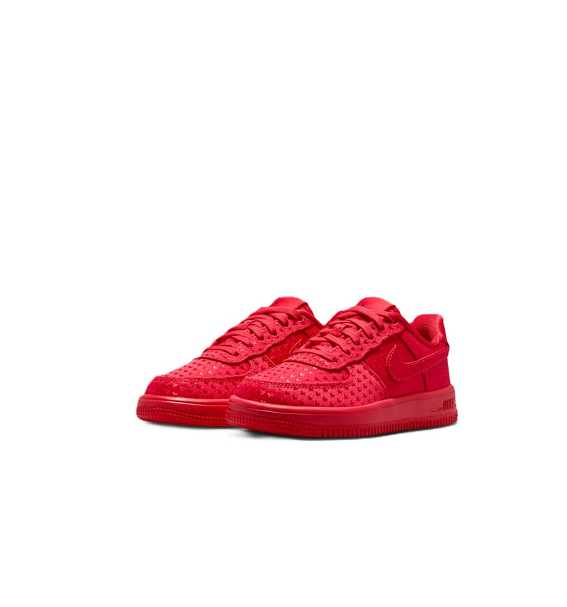 Little Kid's Force 1 Low Lace 'Valentine's Day' University Red/University Red